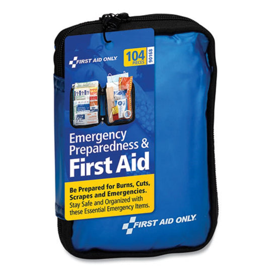 SOFT-SIDED FIRST AID AND EMERGENCY KIT - 105 PIECES - SOFT FABRIC CASE