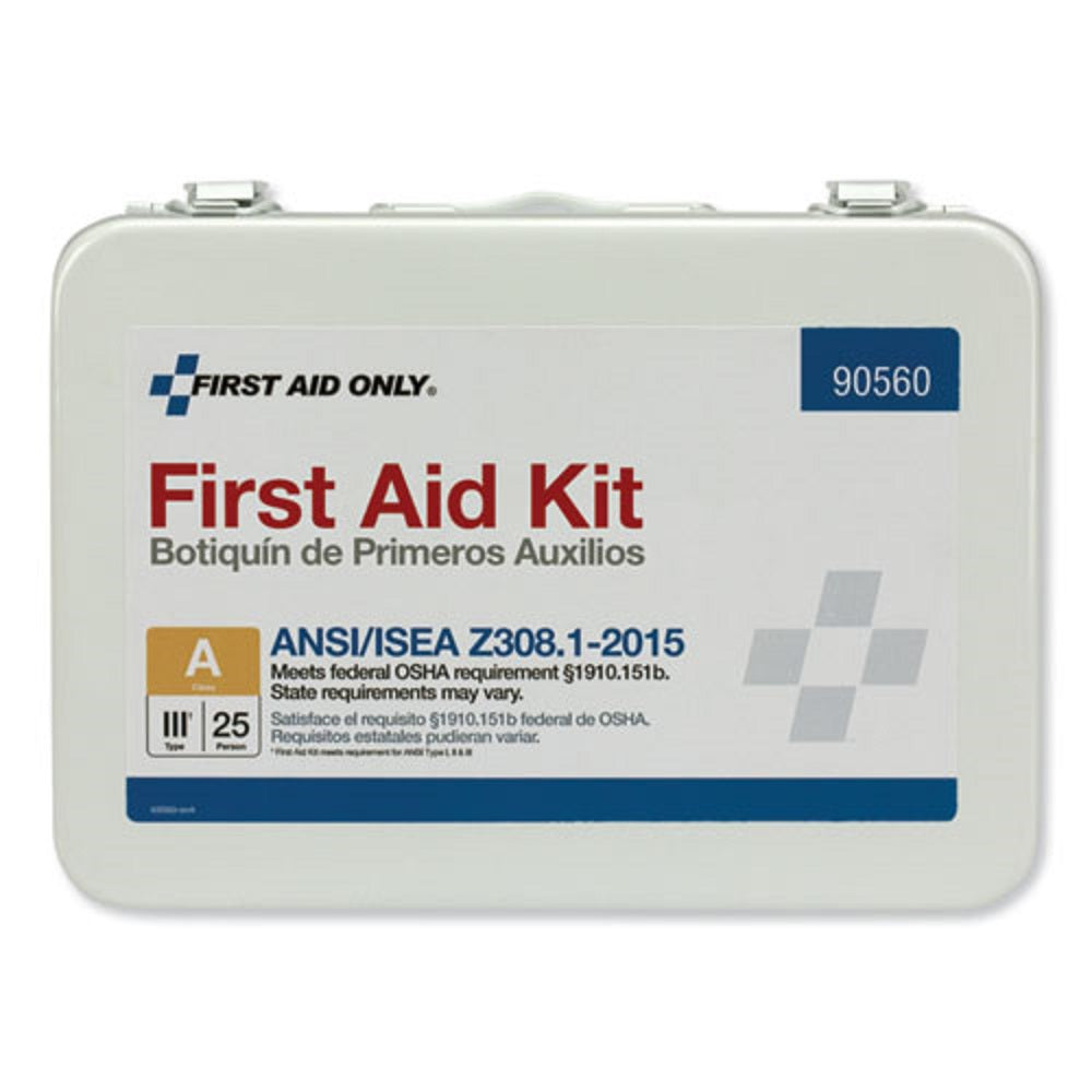 ANSI CLASS A FIRST AID KIT FOR 50 PEOPLE- 89 PIECES - METAL CASE