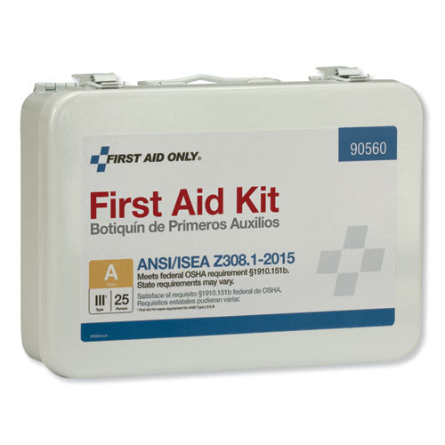 ANSI CLASS A FIRST AID KIT FOR 50 PEOPLE- 89 PIECES - METAL CASE