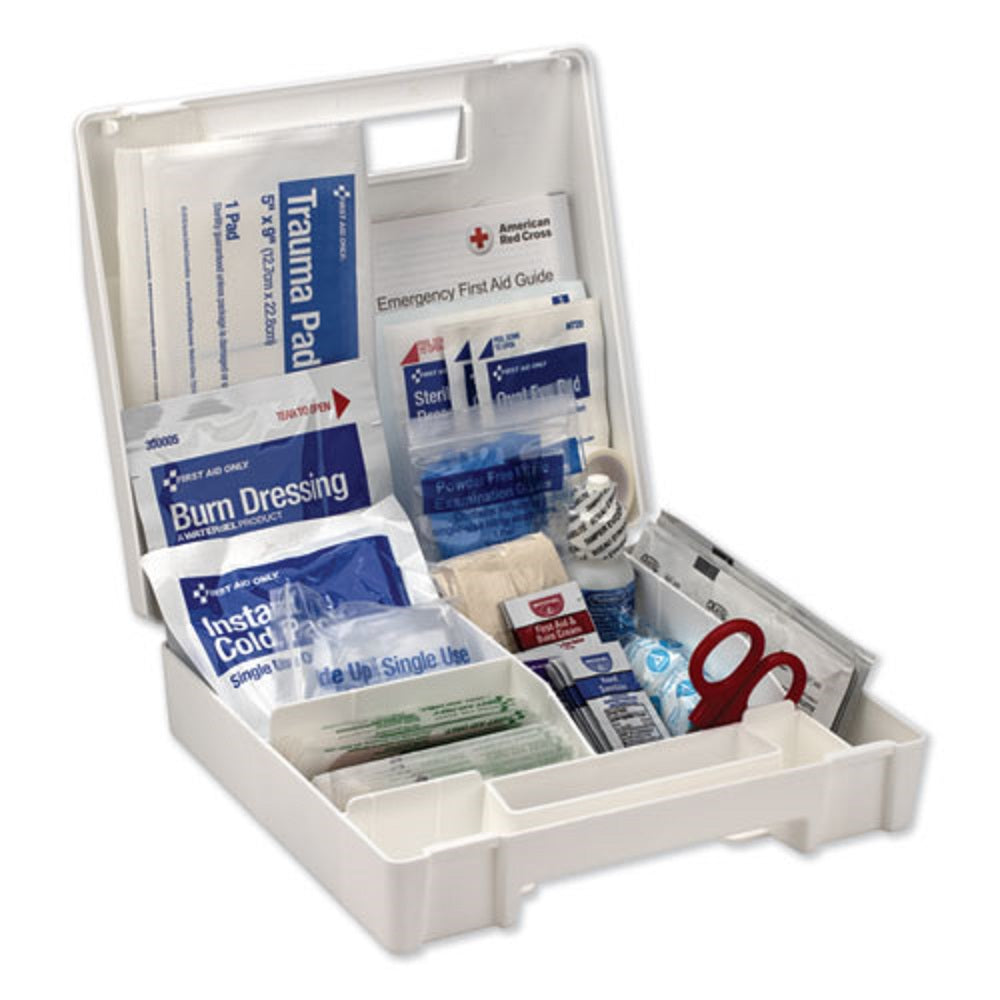 ANSI 2015 Compliant Class A Type I and II First Aid Kit for 25 People, 89 Pieces, Plastic Case