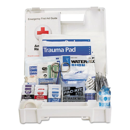 ANSI 2015 COMPLIANT CLASS A+ TYPE I AND TYPE II FIRST AID KIT FOR 25 PEOPLE - PLASTIC CASE