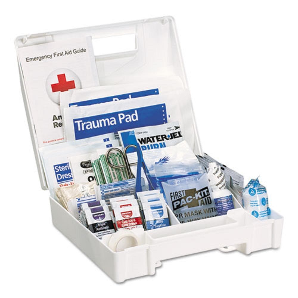 ANSI 2015 COMPLIANT CLASS A+ TYPE I AND TYPE II FIRST AID KIT FOR 25 PEOPLE - PLASTIC CASE