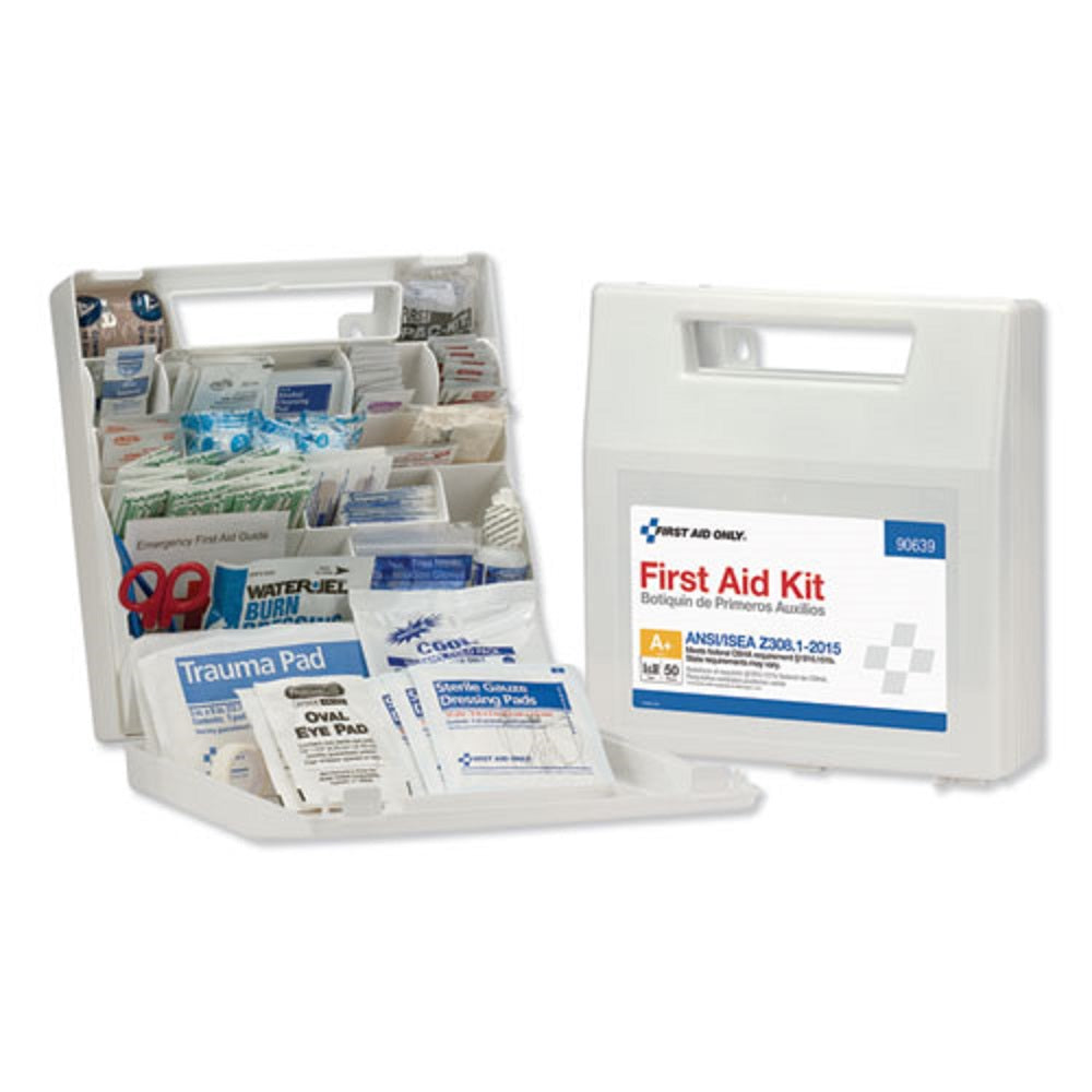 ANSI CLASS A+ FIRST AID KIT FOR 50 PEOPLE - 183 PIECES - PLASTIC CASE