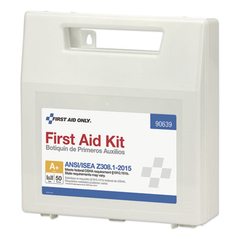 ANSI CLASS A+ FIRST AID KIT FOR 50 PEOPLE - 183 PIECES - PLASTIC CASE