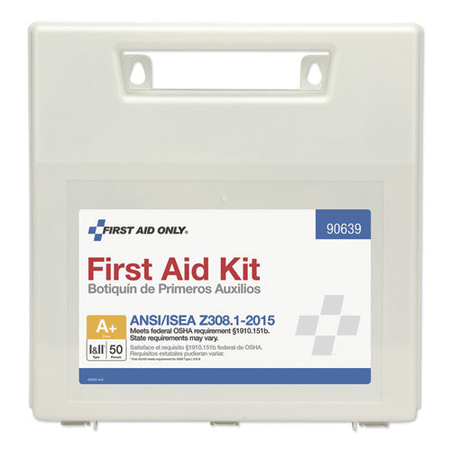 ANSI CLASS A+ FIRST AID KIT FOR 50 PEOPLE - 183 PIECES - PLASTIC CASE