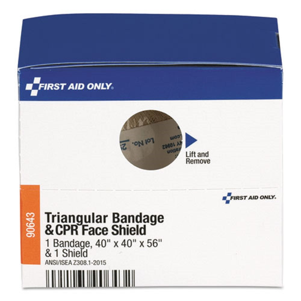 TRIANGULAR SLING/BANDAGE AND CPR MASK - 2 PIECES