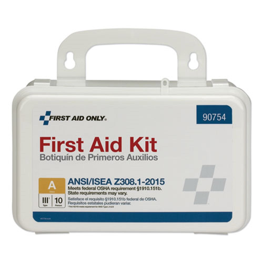 ANSI CLASS A 10 PERSON FIRST AID KIT - 71 PIECES - PLASTIC CASE