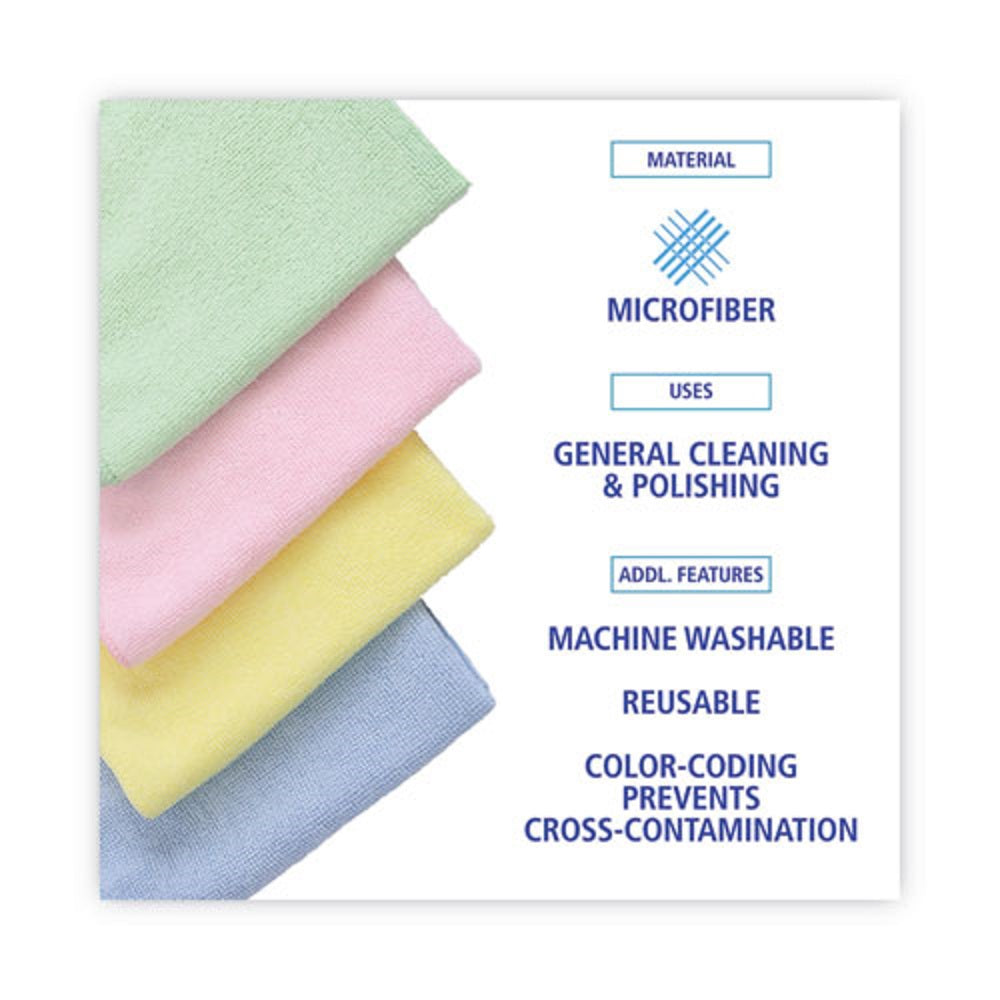 GEN MICROFIBER CLEANING CLOTHS - BLUE - 24 CLOTHS/PACK