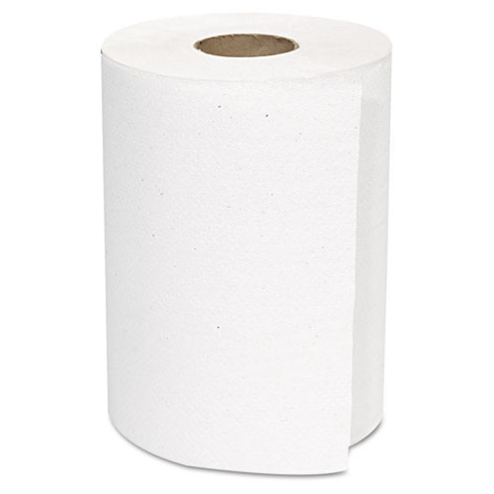 GEN HARDWOUND ROLL TOWELS, WHITE - 12 ROLLS/CARTON