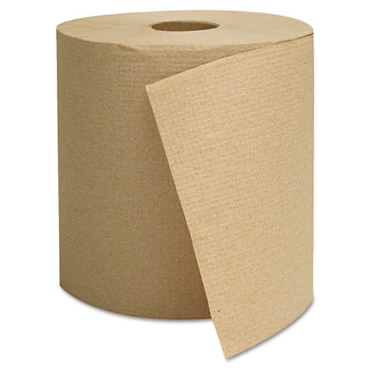 GEN HARDWOUND TOWELS - BROWN - 1 PLY - ROLLS/CARTON