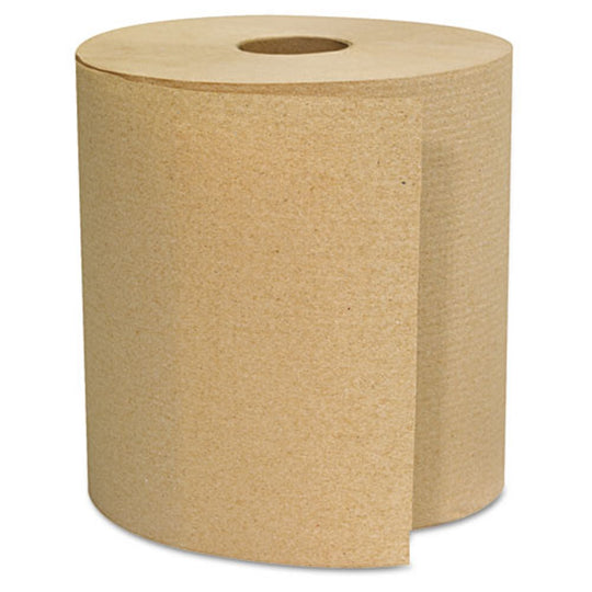 GEN HARDWOUND TOWELS - BROWN - 1 PLY - ROLLS/CARTON