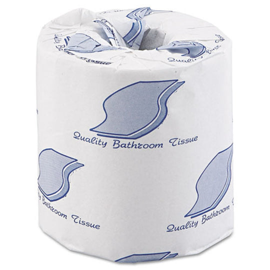 GEN BATH TISSUE - WRAPPED, 2 PLY - WHITE - 500 SHEETS/ROLL - 96 ROLLS/CARTON