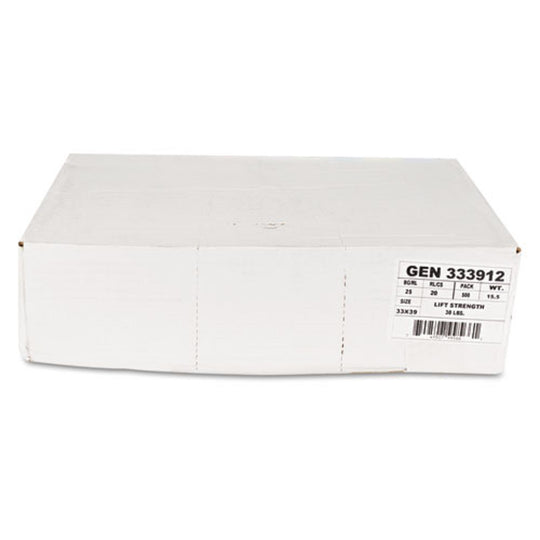 GEN HIGH DENSITY CAN LINERS - 33 GAL - NATURAL - 500 LINERS/CARTON