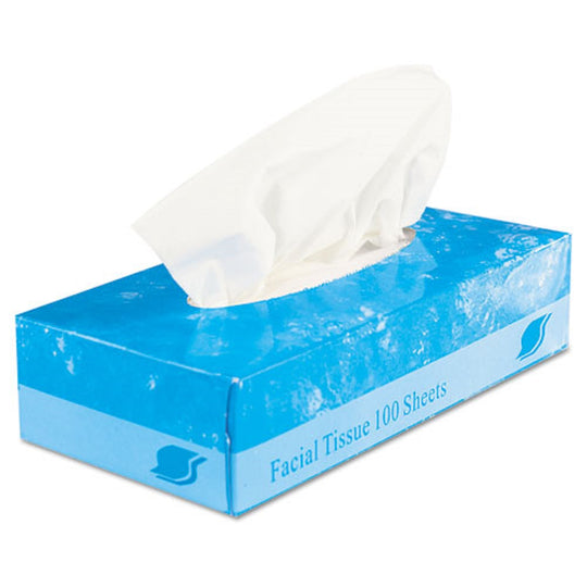 GEN BOXED FACIAL TISSUE, 2 PLY - WHITE - 100 SHEETS/BOX