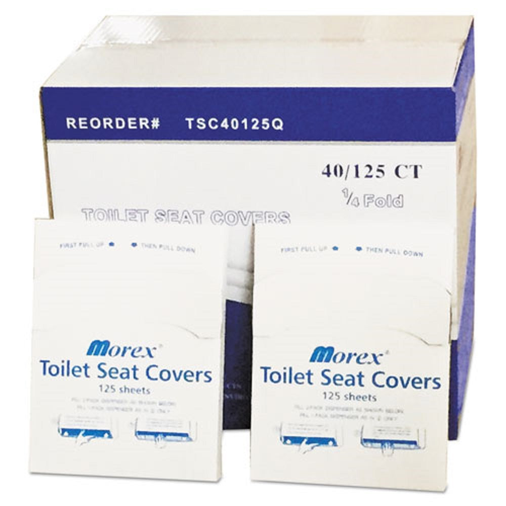 QUARTER-FOLD TOILET SEAT COVERS - WHITE - 5,000/CARTON