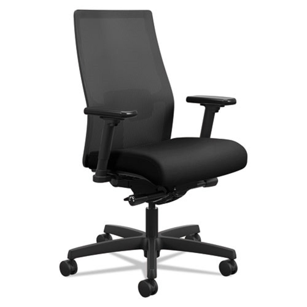 HON IGNITION 2.0 4-WAY STRETCH MID BACK MESH TASK CHAIR - BLACK