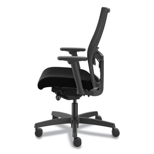 HON IGNITION 2.0 4-WAY STRETCH MID BACK MESH TASK CHAIR - BLACK