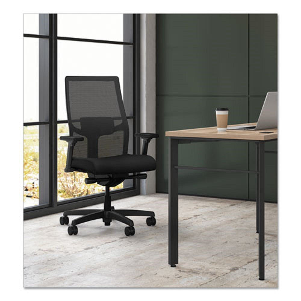 HON IGNITION 2.0 4-WAY STRETCH MID BACK MESH TASK CHAIR - BLACK