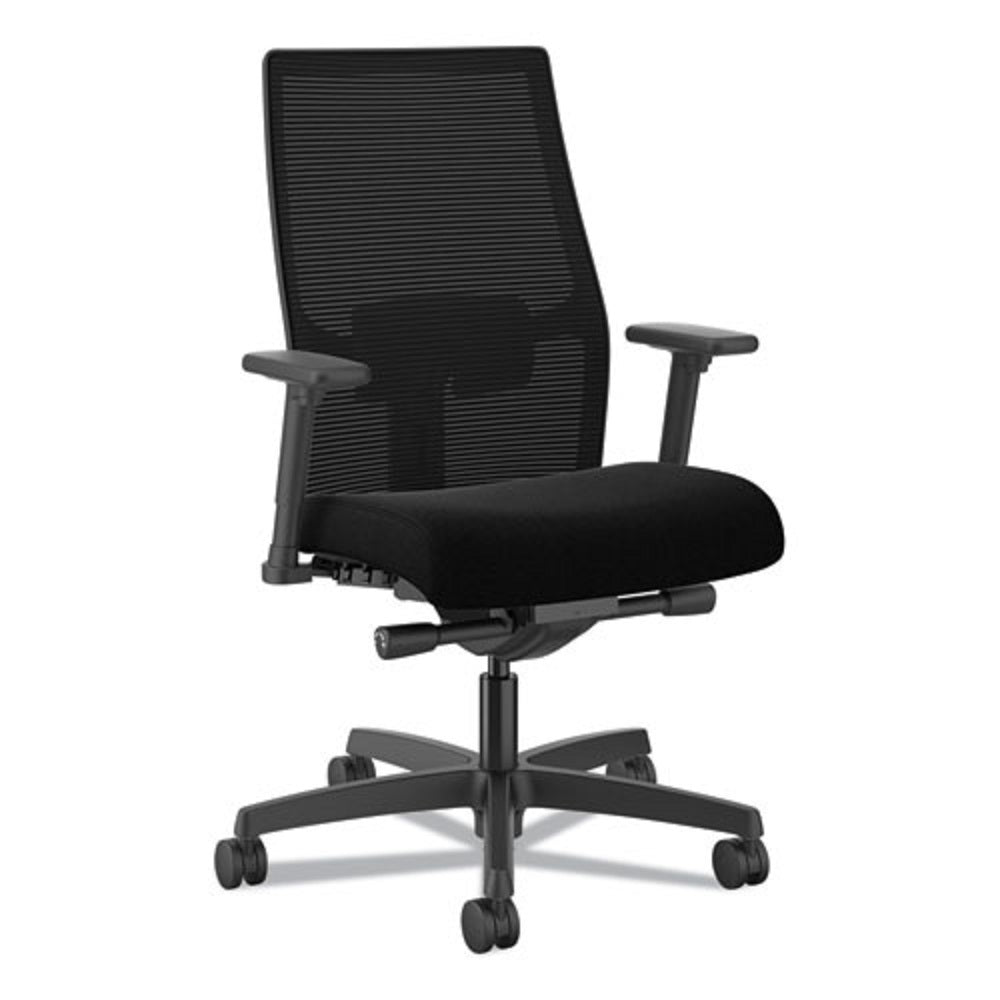 HON IGNITION 2.0 4-WAY STRETCH MID BACK MESH TASK CHAIR - BLACK