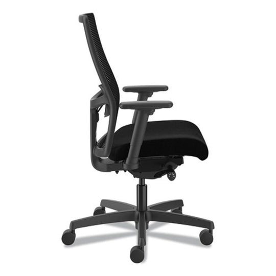 HON IGNITION 2.0 4-WAY STRETCH MID BACK MESH TASK CHAIR - BLACK