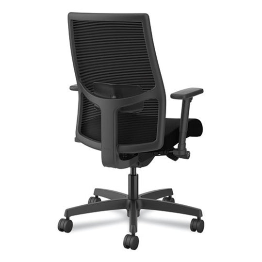 HON IGNITION 2.0 4-WAY STRETCH MID BACK MESH TASK CHAIR - BLACK