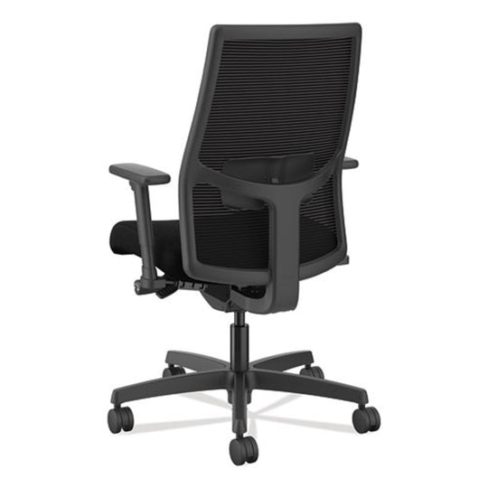 HON IGNITION 2.0 4-WAY STRETCH MID BACK MESH TASK CHAIR - BLACK