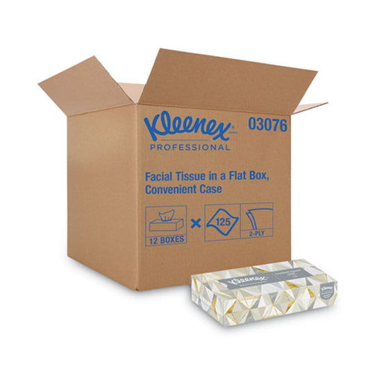 KLEENEX® WHITE FACIAL TISSUE FOR BUSINESS - 12/BOXES/CARTON