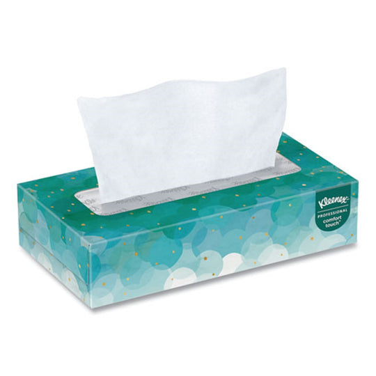 KLEENEX® WHITE FACIAL TISSUE FOR BUSINESS - 2 PLY - WHITE - 100 SHEETS/BOX - 10 BOXES/BUNDLE - 6 BUNDLES/CARTON