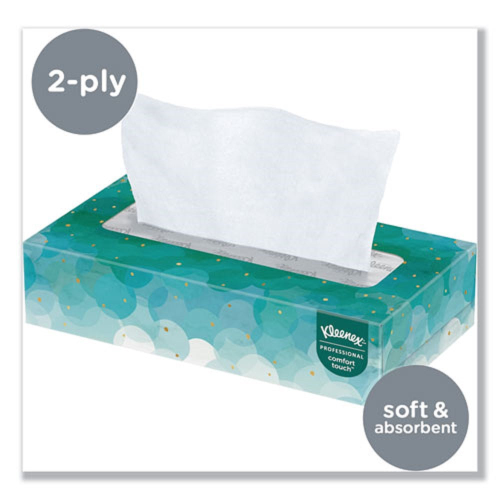 KLEENEX® WHITE FACIAL TISSUE FOR BUSINESS - 2 PLY - WHITE - 100 SHEETS/BOX - 10 BOXES/BUNDLE - 6 BUNDLES/CARTON