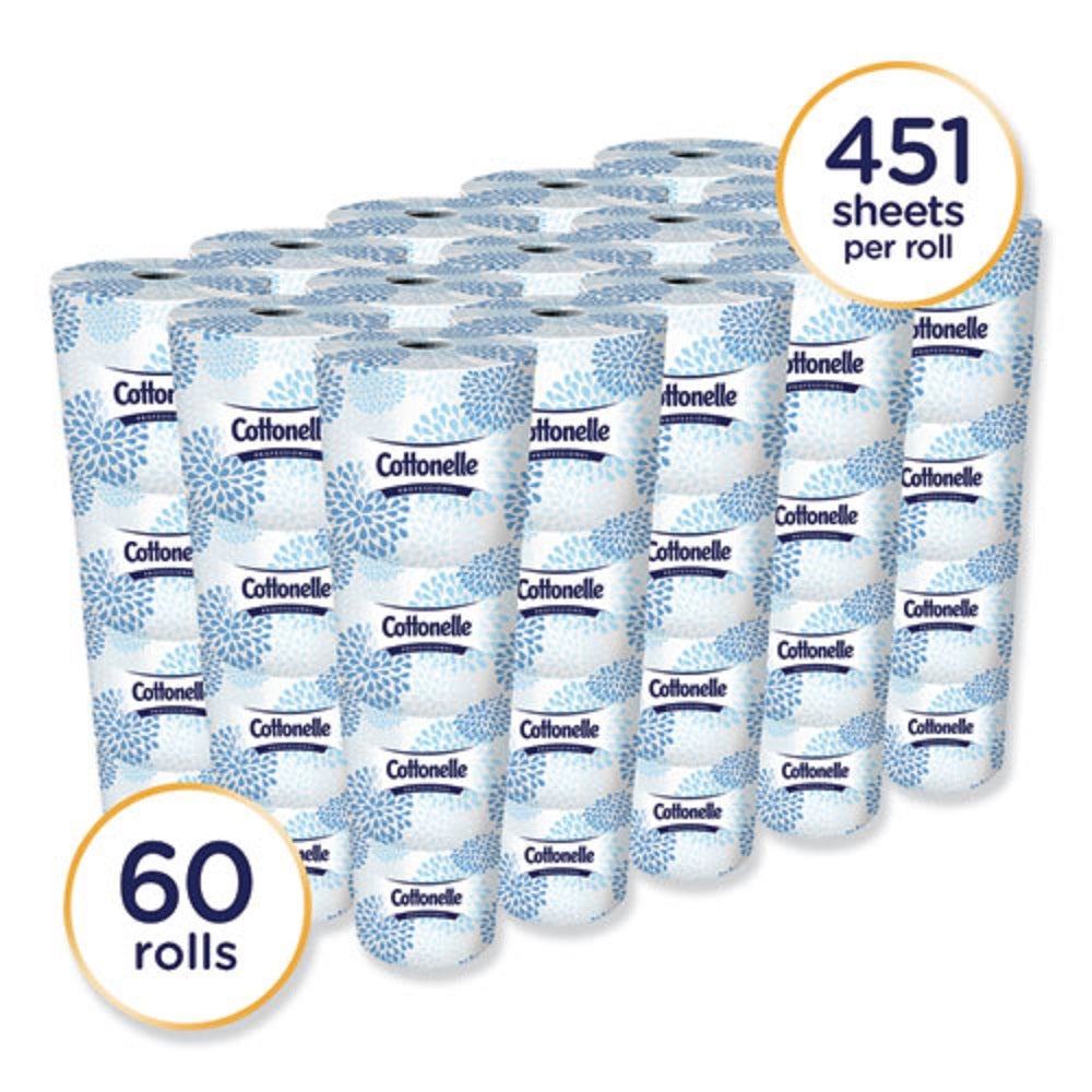 TWO PLY BATHROOM TISSUE FOR BUSINEE - WHITE - 451 SHEETS/ROLL - 60 ROLL/CARTON