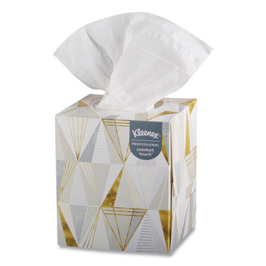 KLEENEX® BOUTIQUE WHITE FACIAL TISSUE - 2 PLY - POP-UP BOX - 95 SHEETS/BOX - 3 BOXES/PACK - 12 PACKS/CARTON