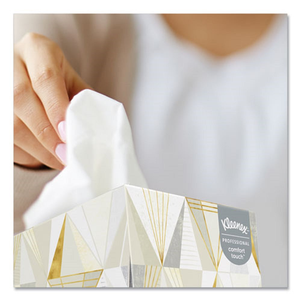 KLEENEX® BOUTIQUE WHITE FACIAL TISSUE - 2 PLY - POP-UP BOX - 95 SHEETS/BOX - 3 BOXES/PACK - 12 PACKS/CARTON