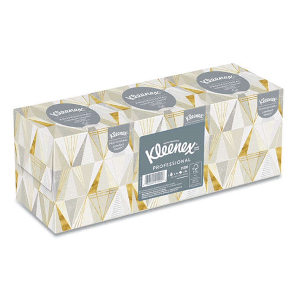 Kleenex 21606BX White Facial Tissue, 2-Ply, White, Pop-Up Box (Box of 125  Tissues)