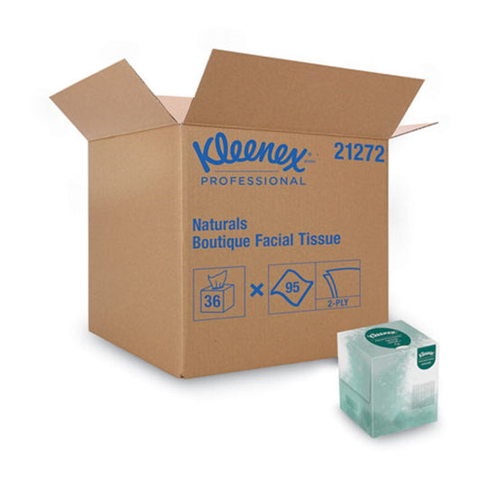 KLEENEX® NATURALS FACIAL TISSUE FOR BUSINESS - 95 SHEETS/BOX - 36 BOXES/CARTON