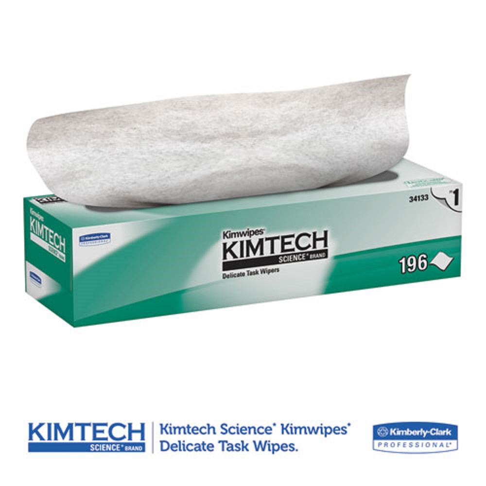 KIMWIPES DELICATE TASK WIPES - 1 PLY - 198 WIPES/BOX, 15 BOXES/CARTON