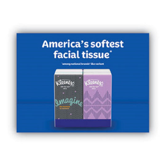 ON THE GO PACKS FACIAL TISSUES - 3-PLY - WHITE - 10 SHEETS/POUCH - 8 POUCHES/PACK