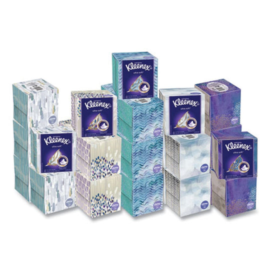 KLEENEX® ULTRA SOFT FACIAL TISSUE - 3 PLY - WHITE - 65 SHEETS/BOX - 27 BOXES/CARTON