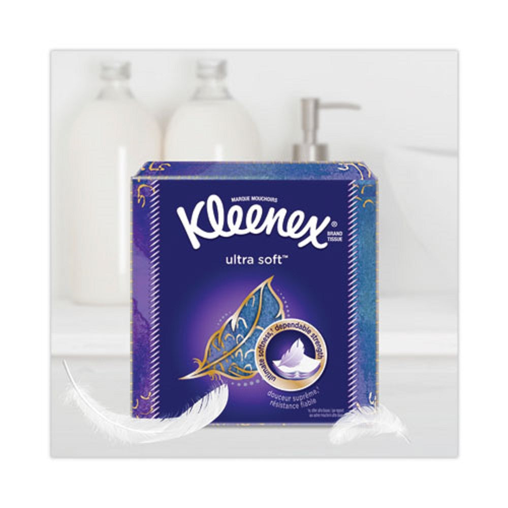 KLEENEX® ULTRA SOFT FACIAL TISSUE - 3 PLY- WHITE - 65 SHEETS/BOX - 4 BOXES/PACK - 12 PACKS/CARTON