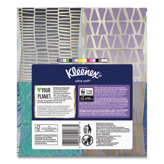 KLEENEX® ULTRA SOFT FACIAL TISSUE - 3 PLY- WHITE - 65 SHEETS/BOX - 4 BOXES/PACK - 12 PACKS/CARTON