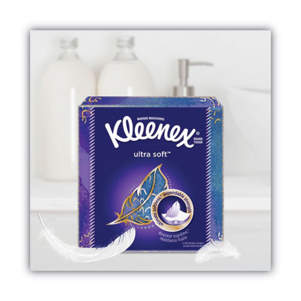 KLEENEX® ULTRA SOFT FACIAL TISSUE - 3 PLY - WHITE 65 SHEETS/BOX - 4 BOXES/PACK