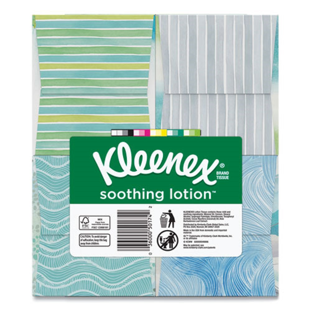 KLEENEX® LOTION FACIAL TISSUE - 2 PLY - WHITE - 65 SHEETS/BOX - 4 BOXES/PACK - 8 PACKS/CARTON