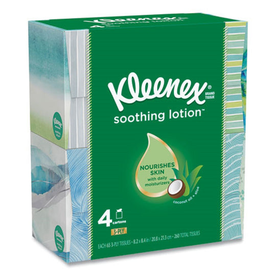 KLEENEX® LOTION FACIAL TISSUE - 65 SHEET/BOX - 4 BOXES/PACK