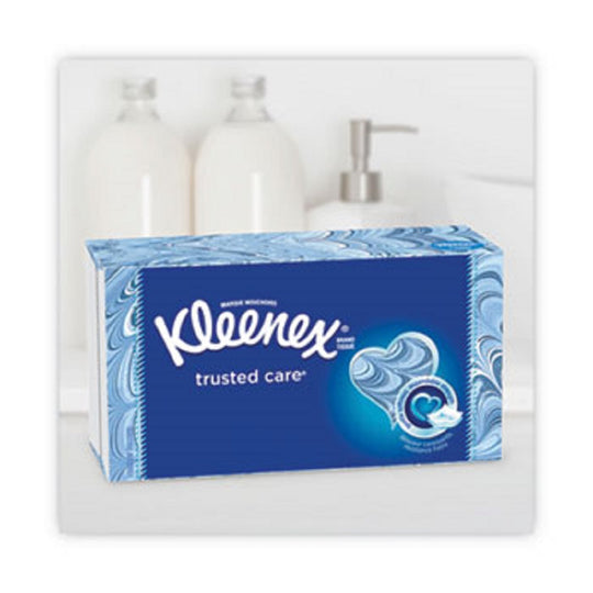 KLEENEX® TRUSTED CARE FACIAL TISSUE - 2 PLY - WHITE - 144 SHEETS/BOX - 3 BOXES/PACK - 12 PACKS/CARTON