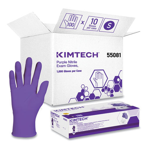 PURPLE NITRILE EXAM GLOVES - 242 mm LENGTH - SMALL - 6 mil - PURPLE - 1000/BOX