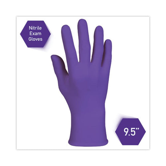 PURPLE NITRILE EXAM GLOVES - 242 mm LENGTH - SMALL- PURPLE - 100/BOX