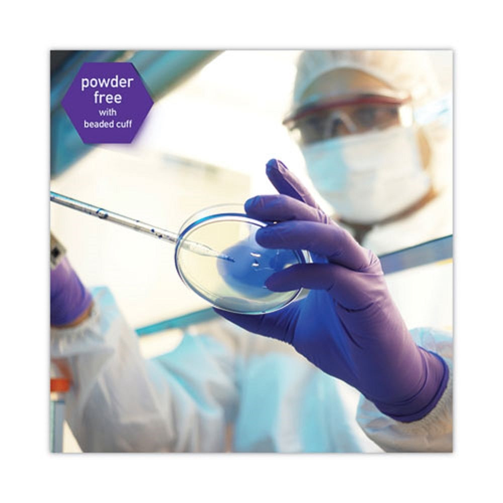 PURPLE NITRILE EXAM GLOVES - 242 mm LENGTH - SMALL- PURPLE - 100/BOX