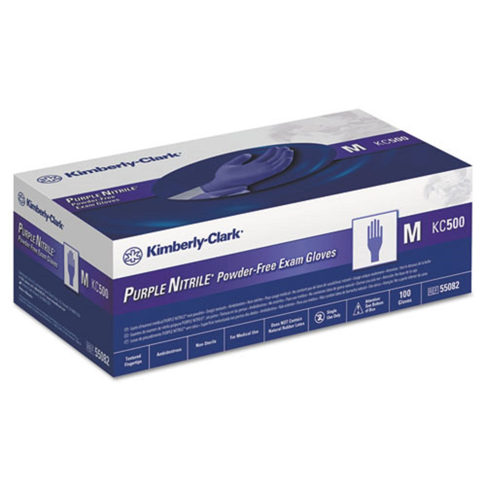 PURPLE NITRILE EXAM GLOVES - 242 mm LENGTH - MEDIUM - PURPLE - 1000/BOX