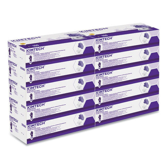 PURPLE NITRILE EXAM GLOVES - 242 mm LENGTH - LARGE - PURPLE - 1000/CARTON