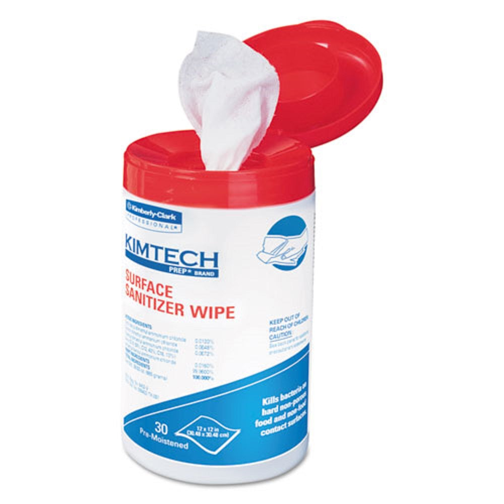 SURFACE SANITIZER WIPE - WHITE - 30/CANISTER, 8 CANISTERS/CARTON