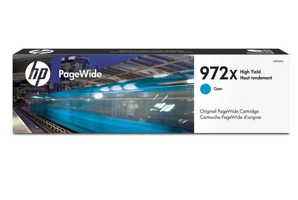 HP 972X HIGH YIELD CYAN ORIGINAL PAGEWIDE CARTRIDGE